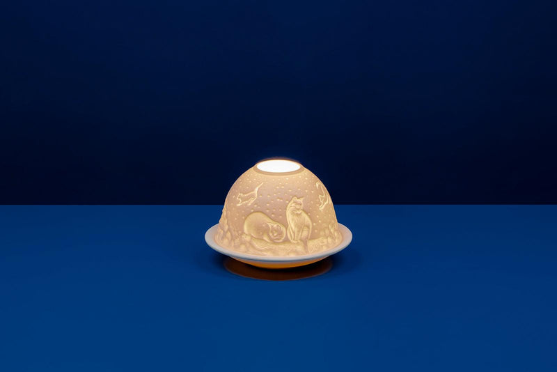 Lithophane Dome - Cats at Night