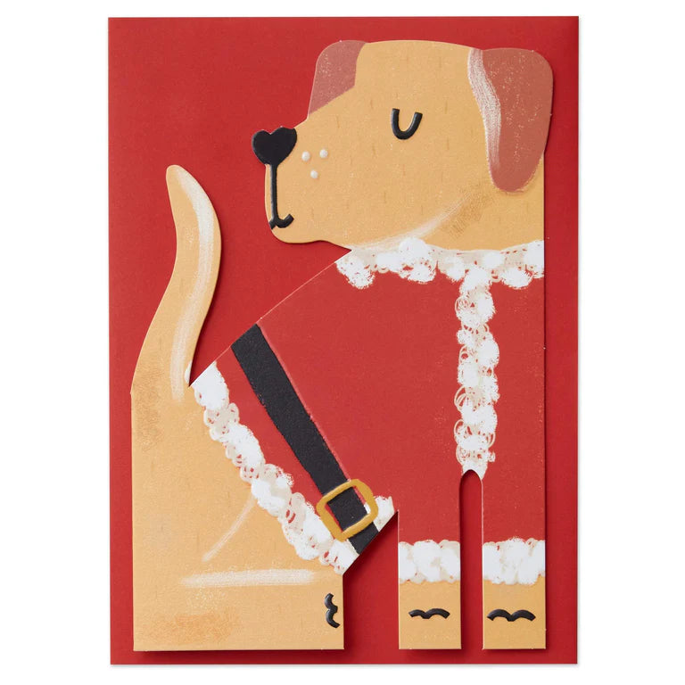 Labrador Dog Santa Card