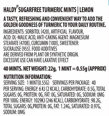 Sugarfree Turmeric Mints Lemon (Single Pack)