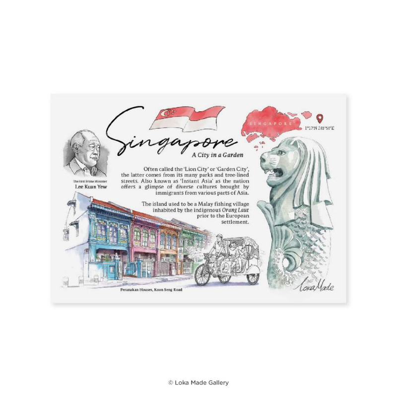 Lokapedia Singapore Postcard Collectible Set B