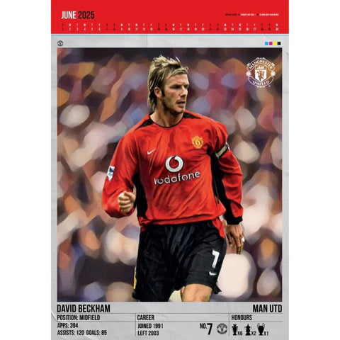 Manchester United FC 2025 A3 Deluxe Calendar