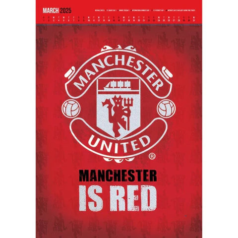 Manchester United FC 2025 A3 Deluxe Calendar