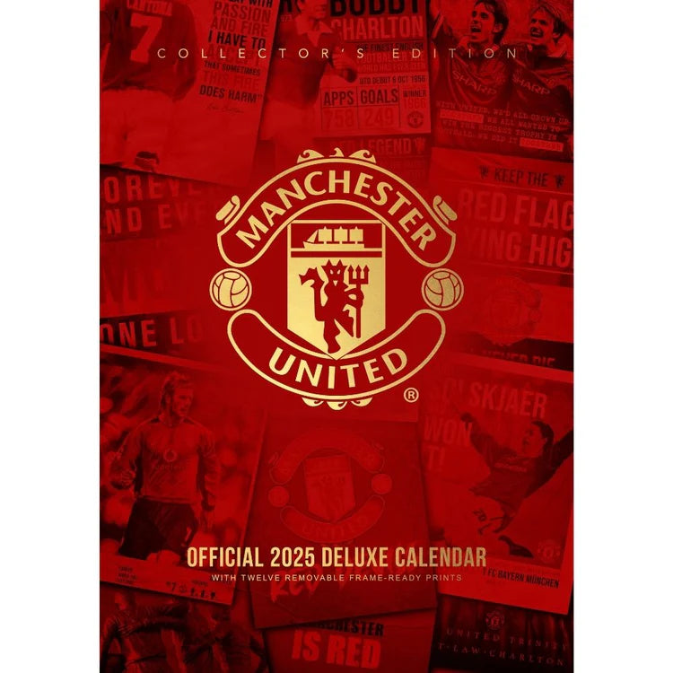 Manchester United FC 2025 A3 Deluxe Calendar