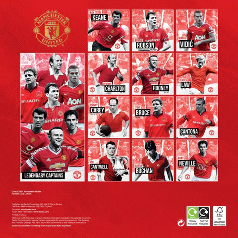 Manchester United FC 2025 Calendar & Diary Musical Gift Box