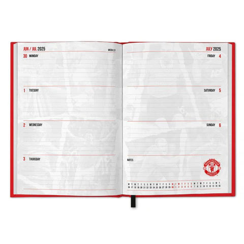 Manchester United FC 2025 Calendar & Diary Musical Gift Box