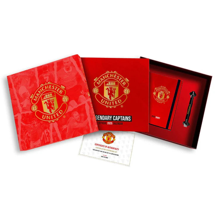 Manchester United FC 2025 Calendar & Diary Musical Gift Box