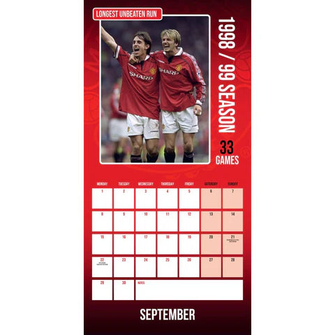 Manchester United FC Legends 2025 Square Calendar