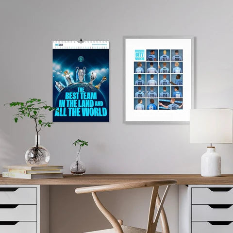 Manchester City FC 2025 A3 Deluxe Calendar