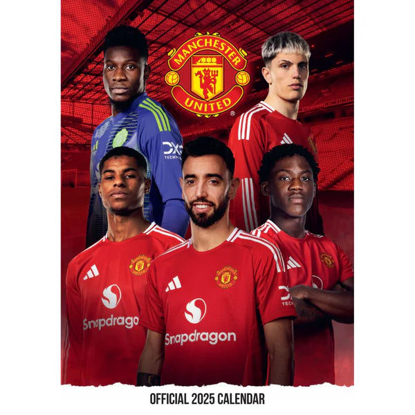 Manchester United FC 2025 A3 Wall Calendar