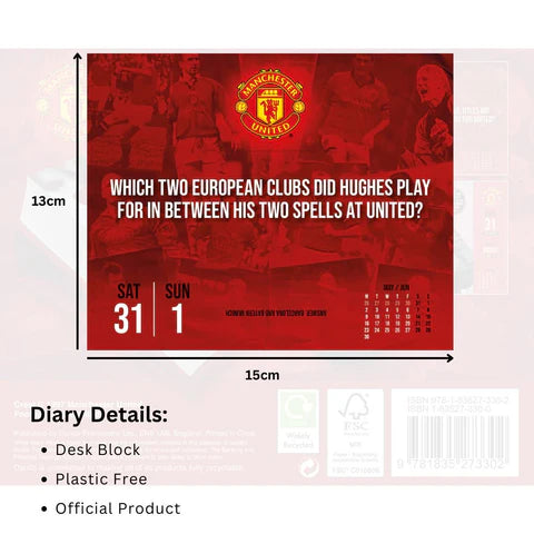 Manchester United FC 2025 Desk Block Calendar