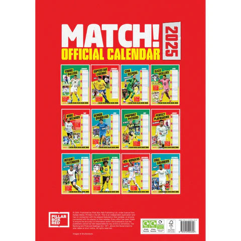 Match! Football (Magazine) 2025 A3 Calendar