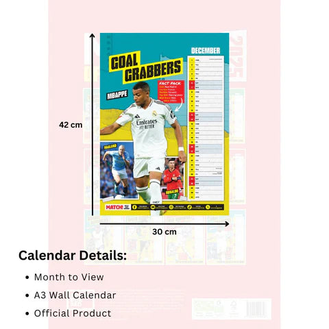 Match! Football (Magazine) 2025 A3 Calendar