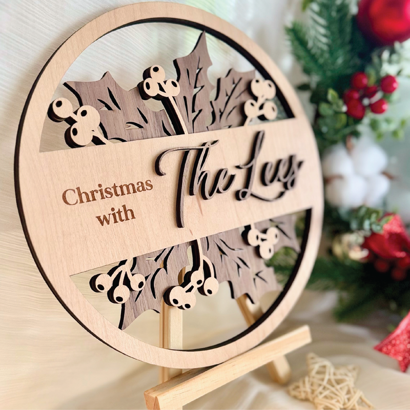 Customizable Merry Circle Home Sign