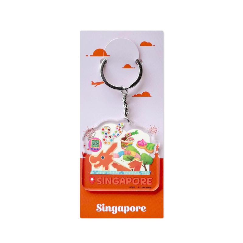 Singapore Keychain - Dragon Playground