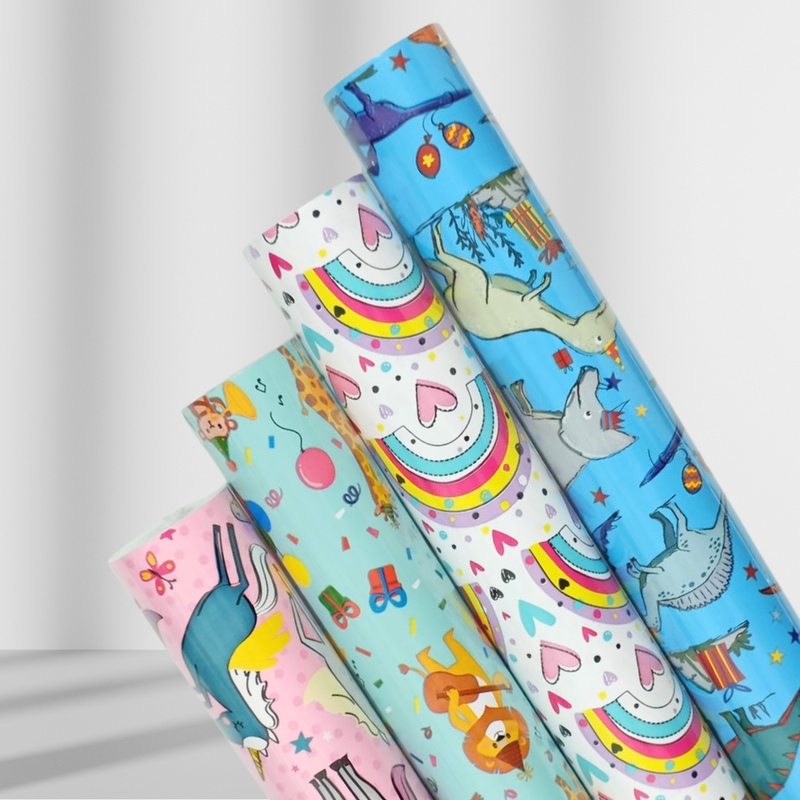 3 Metres Kids Giftwrap - Animal Kingdom