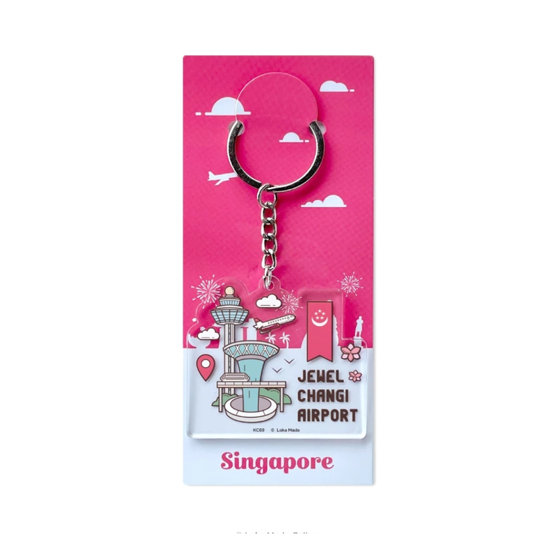 Singapore Keychain - Changi's Rain Vortex