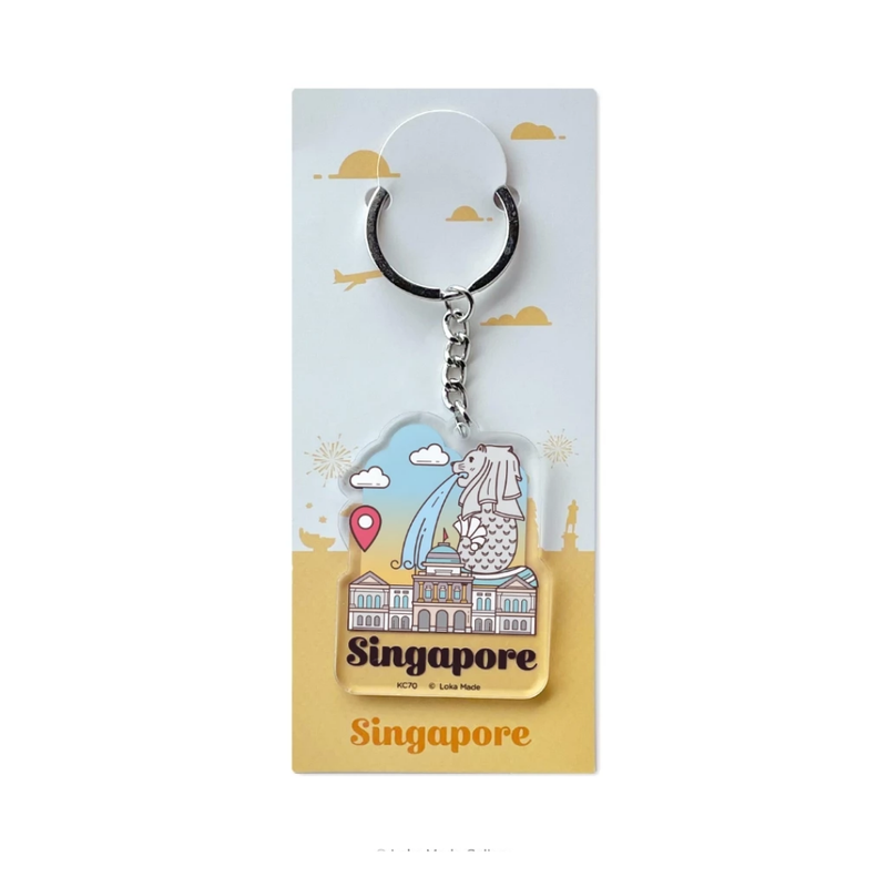 Singapore Keychain - Singapore at Dawn