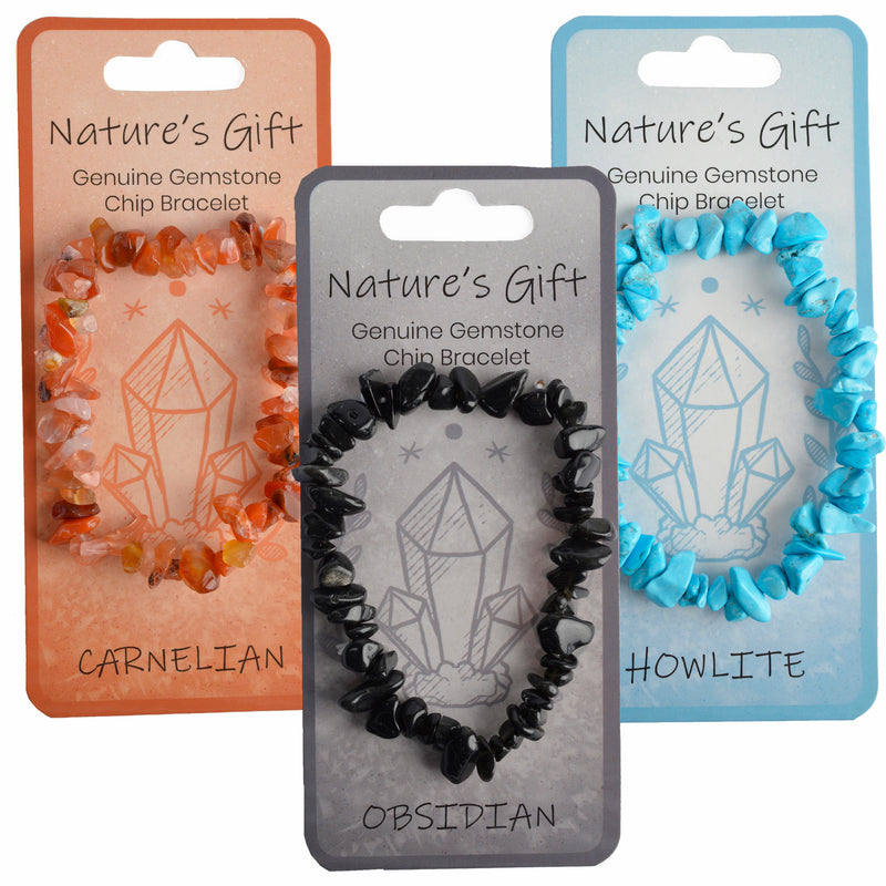 Nature's Gift Gemstone Chip Bracelet - Howlite