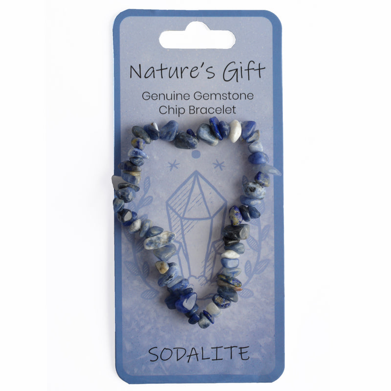 Nature's Gift Gemstone Chip Bracelet - Sodalite