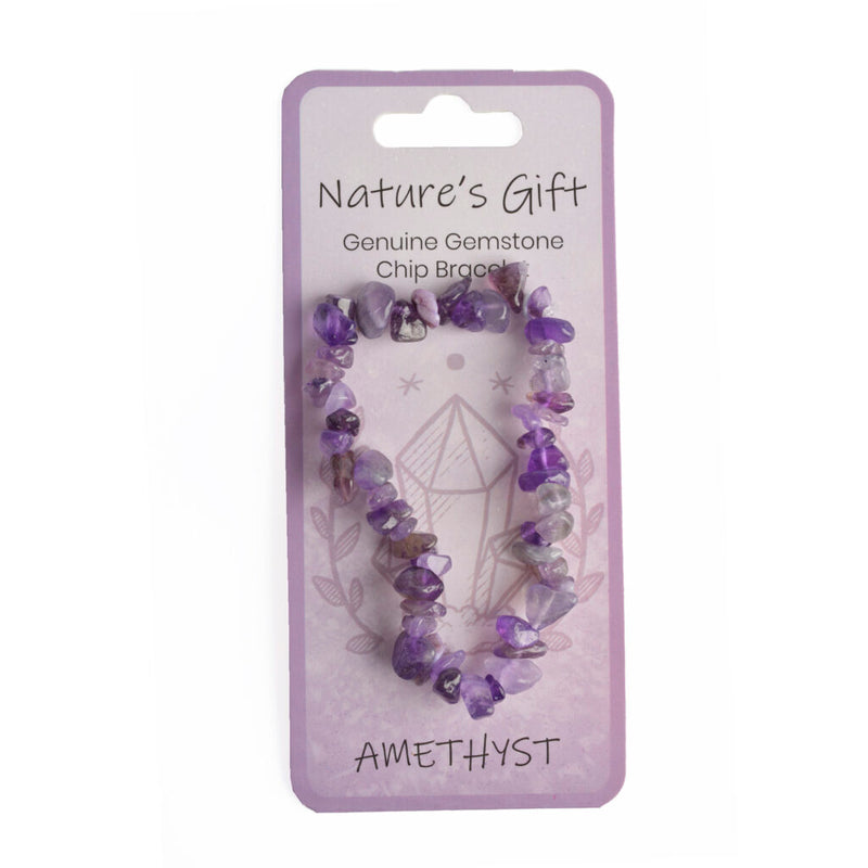 Nature's Gift Gemstone Chip Bracelet - Amethyst