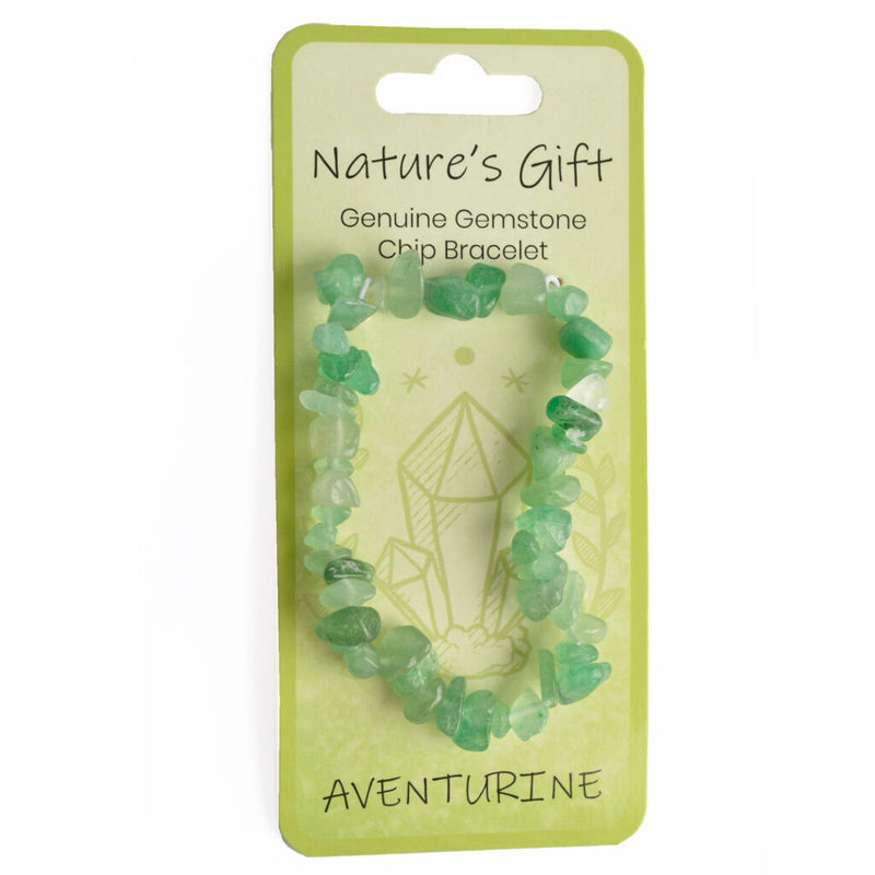 Nature's Gift Gemstone Chip Bracelet - Aventurine