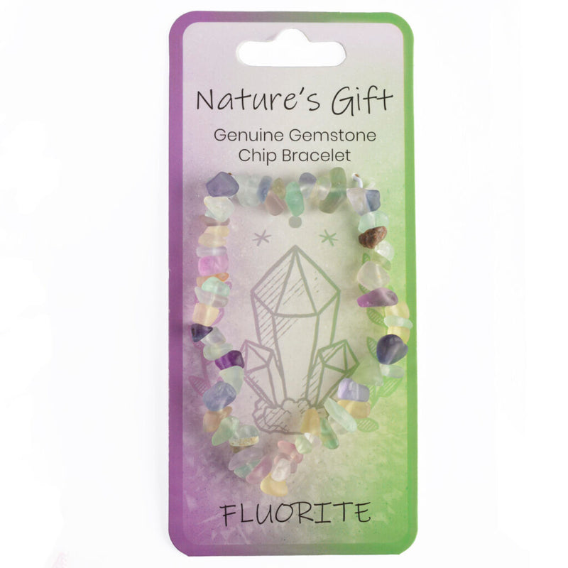 Nature's Gift Gemstone Chip Bracelet - Fluorite