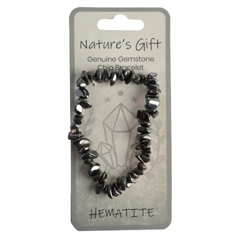 Nature's Gift Gemstone Chip Bracelet - Hematite