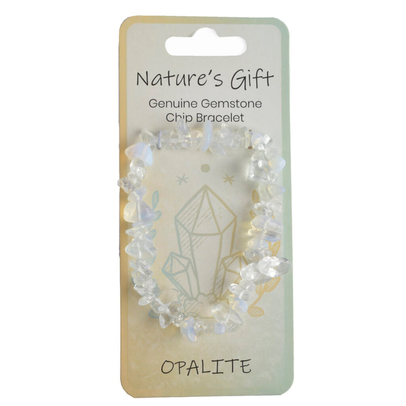 Nature's Gift Gemstone Chip Bracelet - Opalite