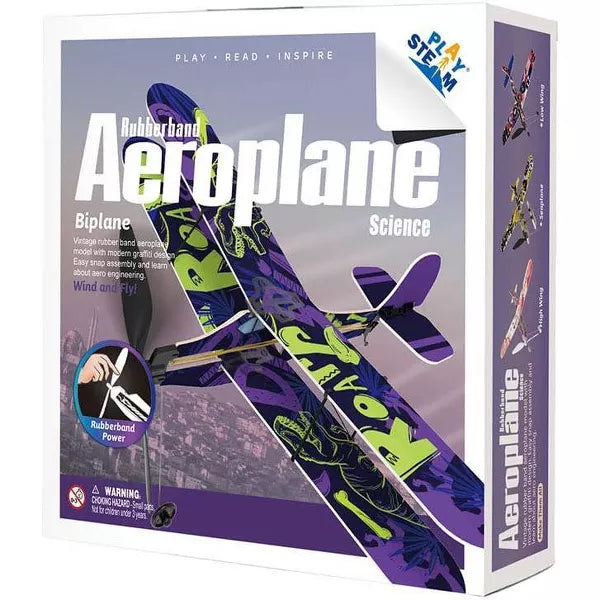 Rubber Band Aeroplane Science - Biplane