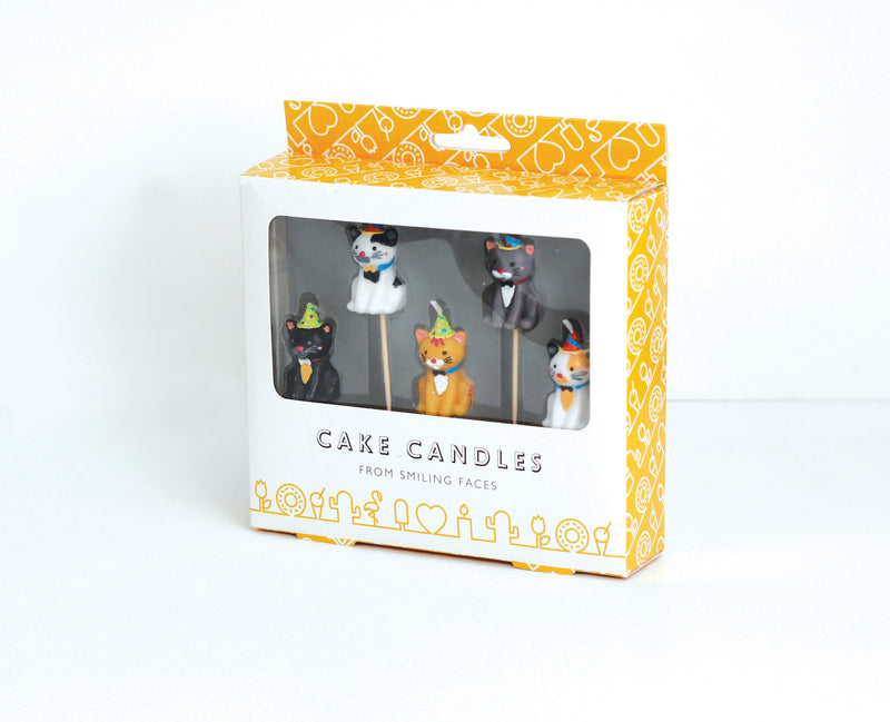 Cake Candles - Cats in Party Hats