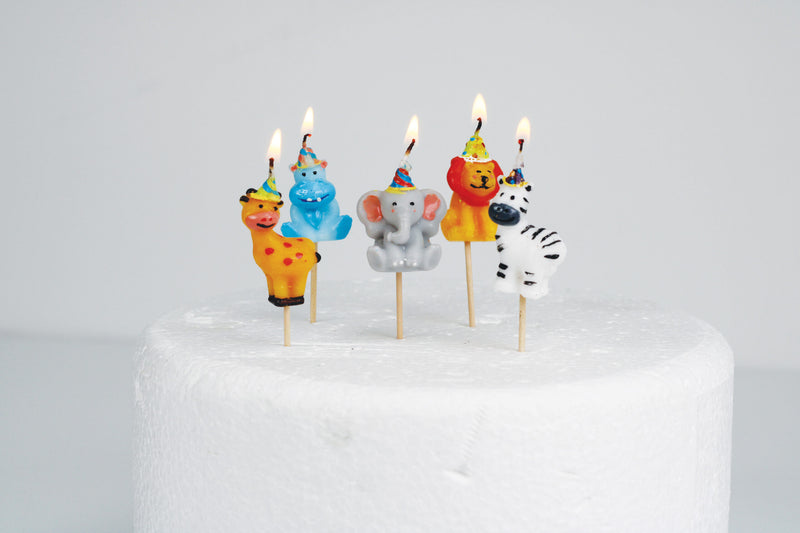 Cake Candles - Party Hat Safari