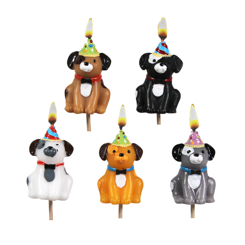 Cake Candles - Dogs in Party Hats