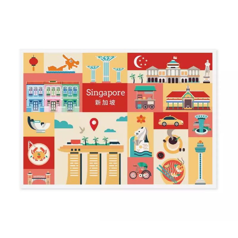 Singapore Series Postcard - Buzzing Singapore