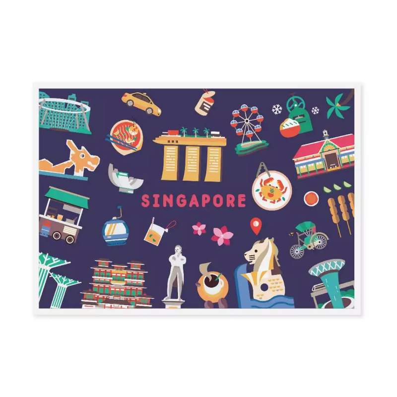 Singapore Series Postcard - Vibrant Singapore