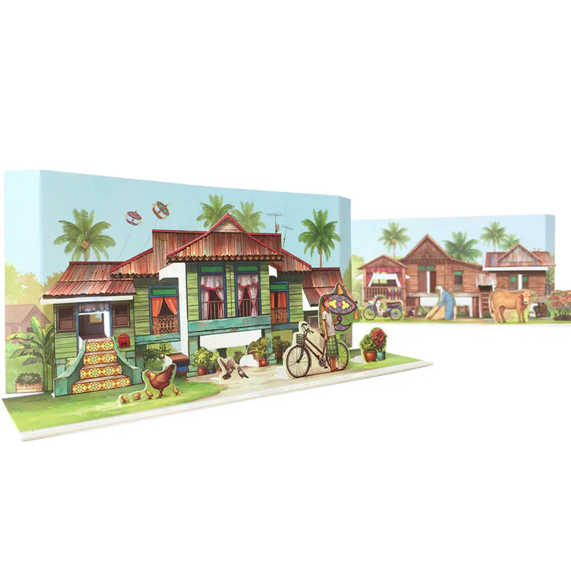 Popup Postcard - A Tale of Kampung House