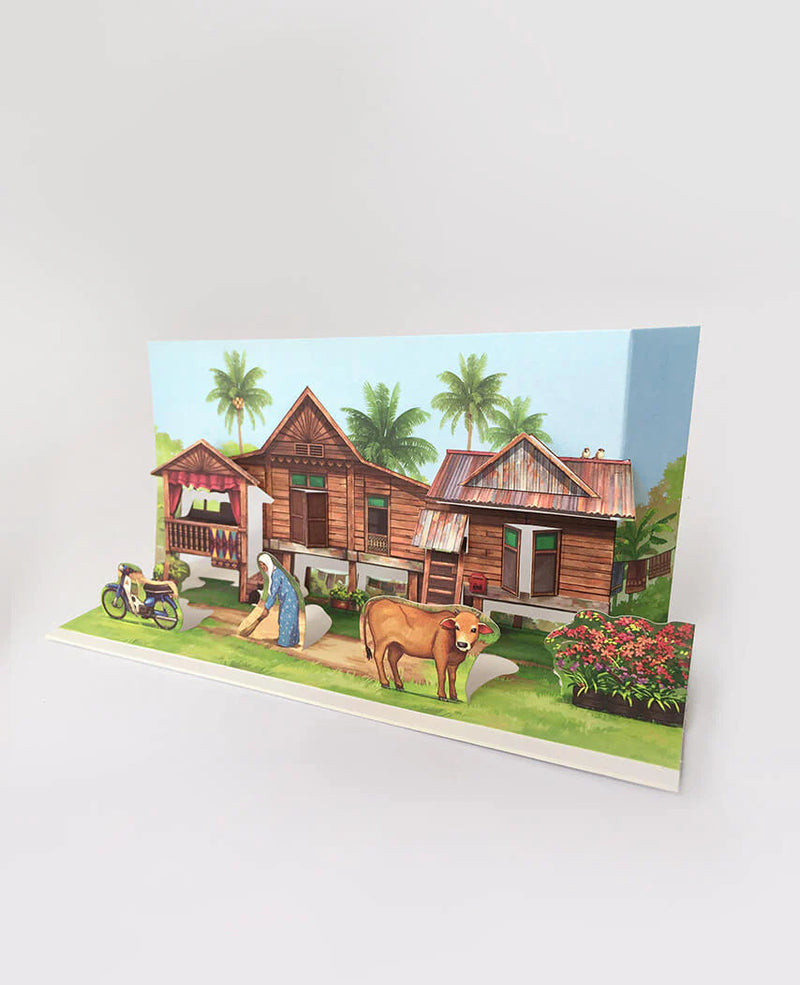 Popup Postcard - A Tale of Kampung House