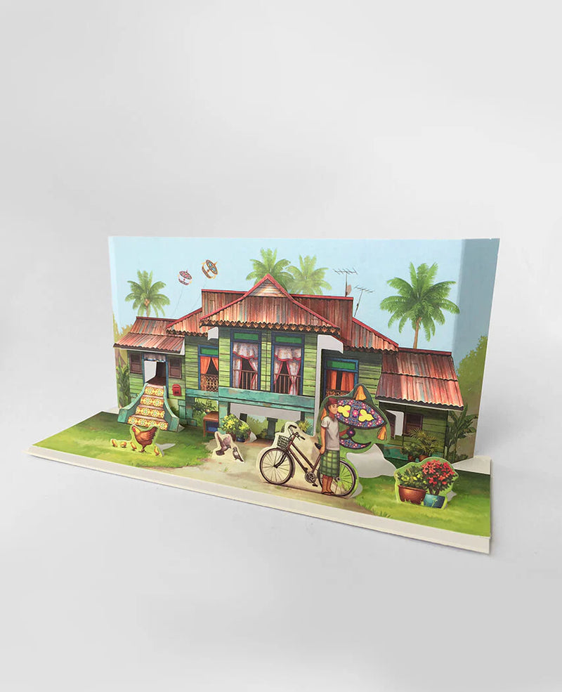 Popup Postcard - A Tale of Kampung House