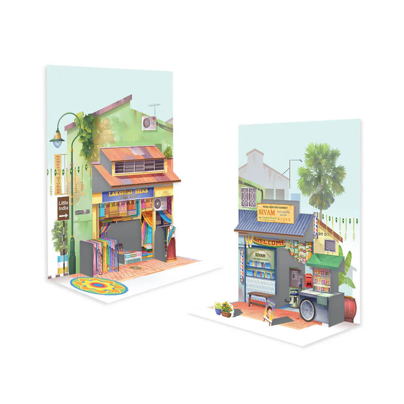 Popup Postcard -  Silky Saree and Barber Shop