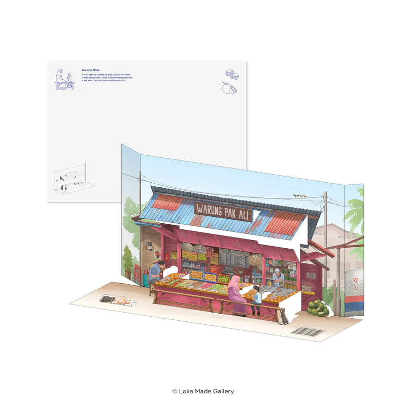 Popup Postcard - Small Town Warung