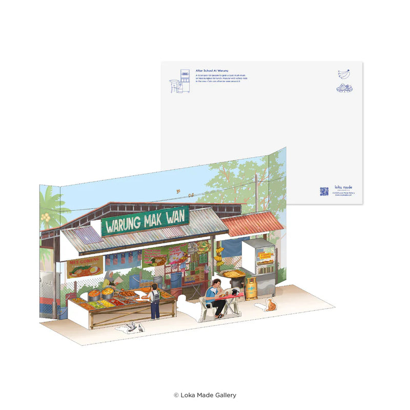 Popup Postcard - Small Town Warung