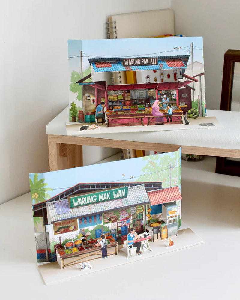 Popup Postcard - Small Town Warung