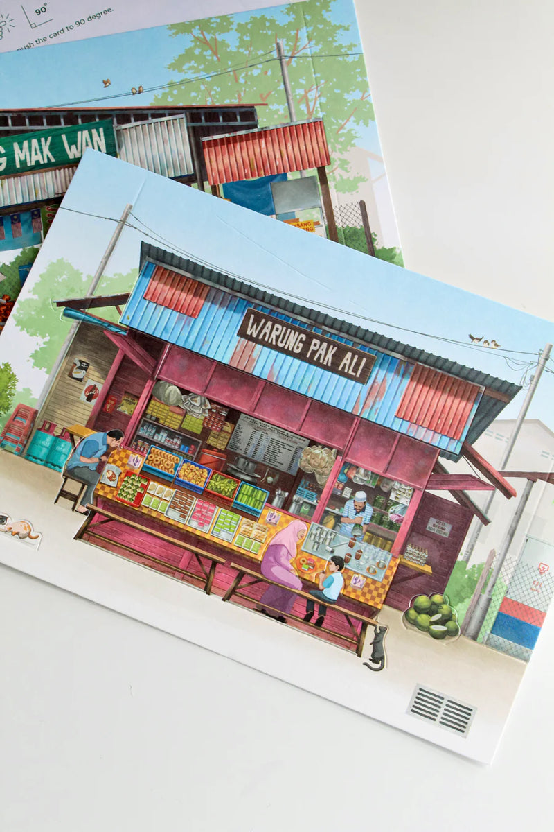 Popup Postcard - Small Town Warung