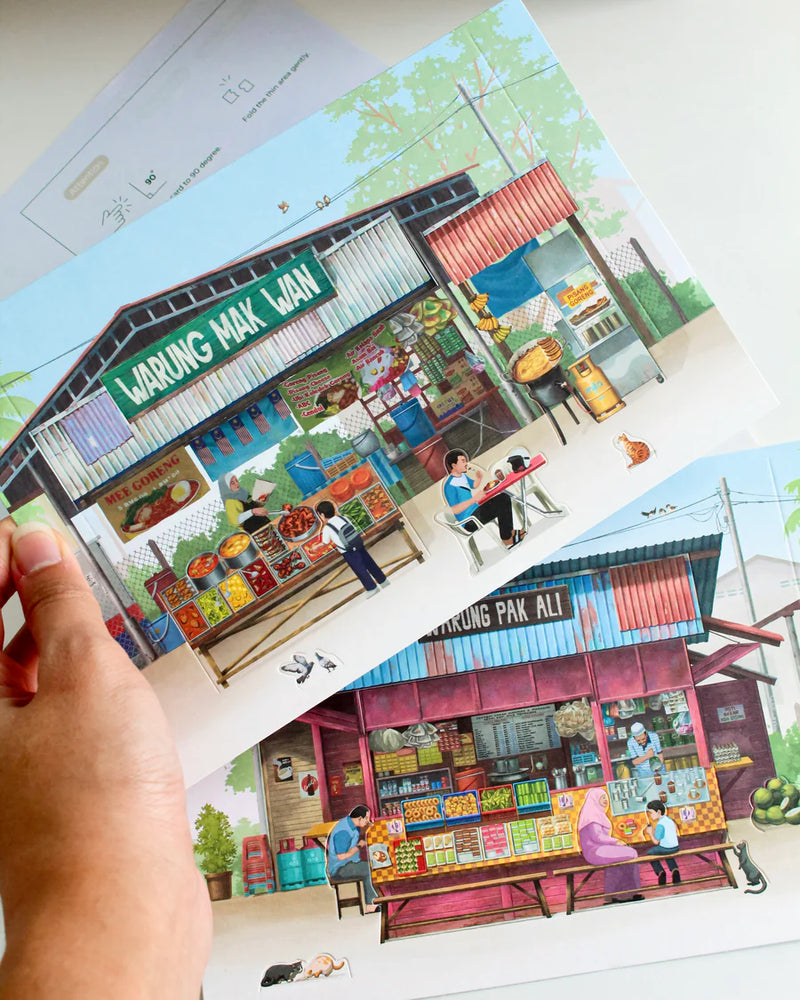 Popup Postcard - Small Town Warung