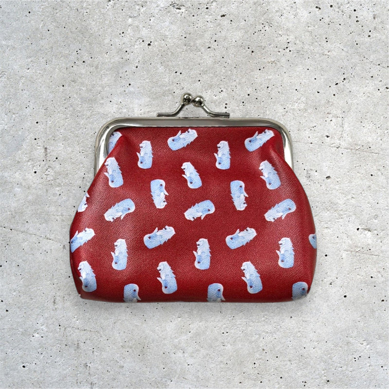 Merlion Kiss Lock Purse -  Red