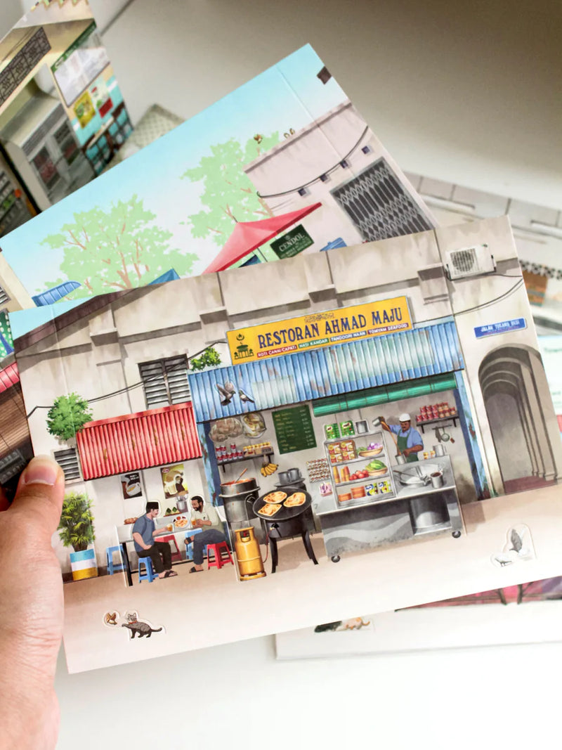 Popup Postcard - Street Delights