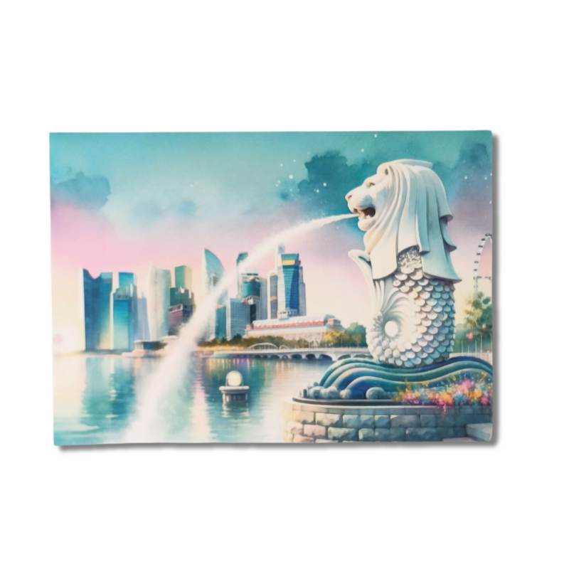 Singapore Postcard - Merlion Park