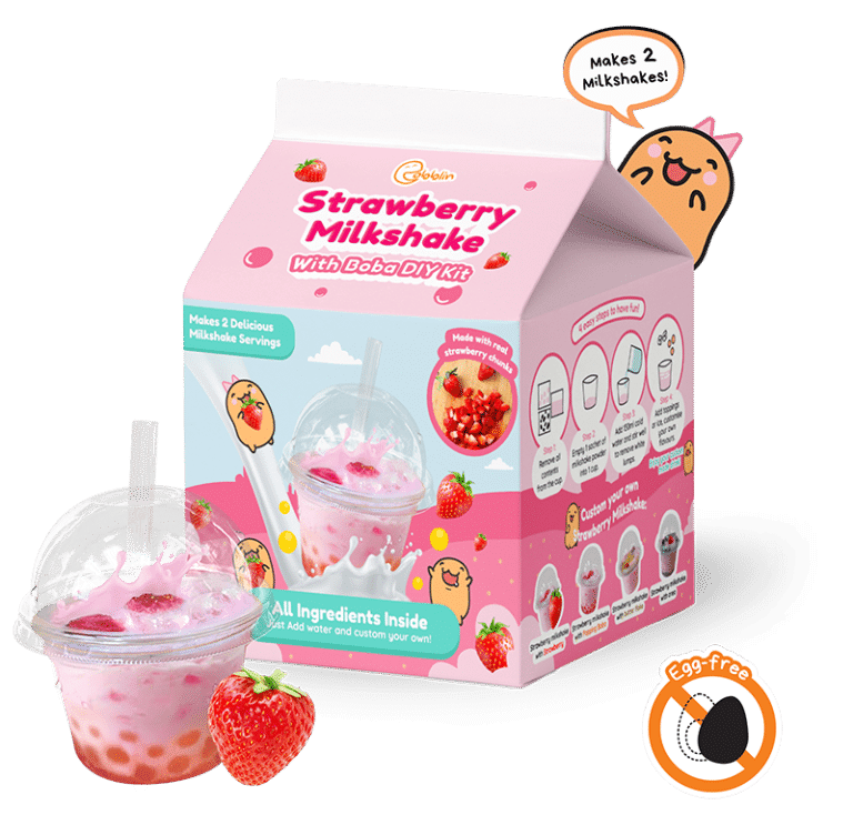 Strawberry Milkshake & Boba Kit