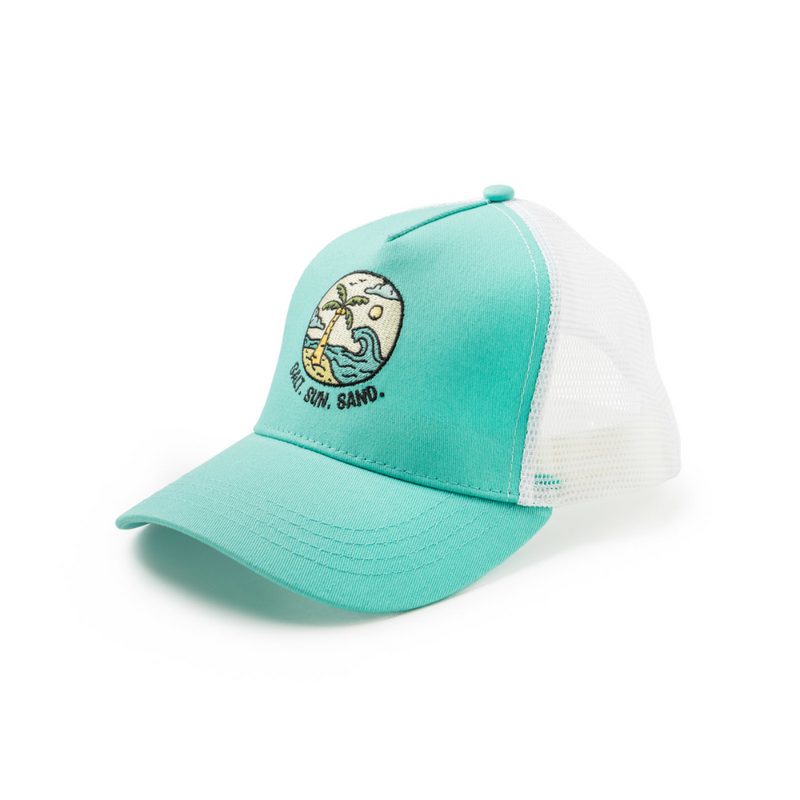 Trucker Hat - Salt Sun. Sand (Teal)