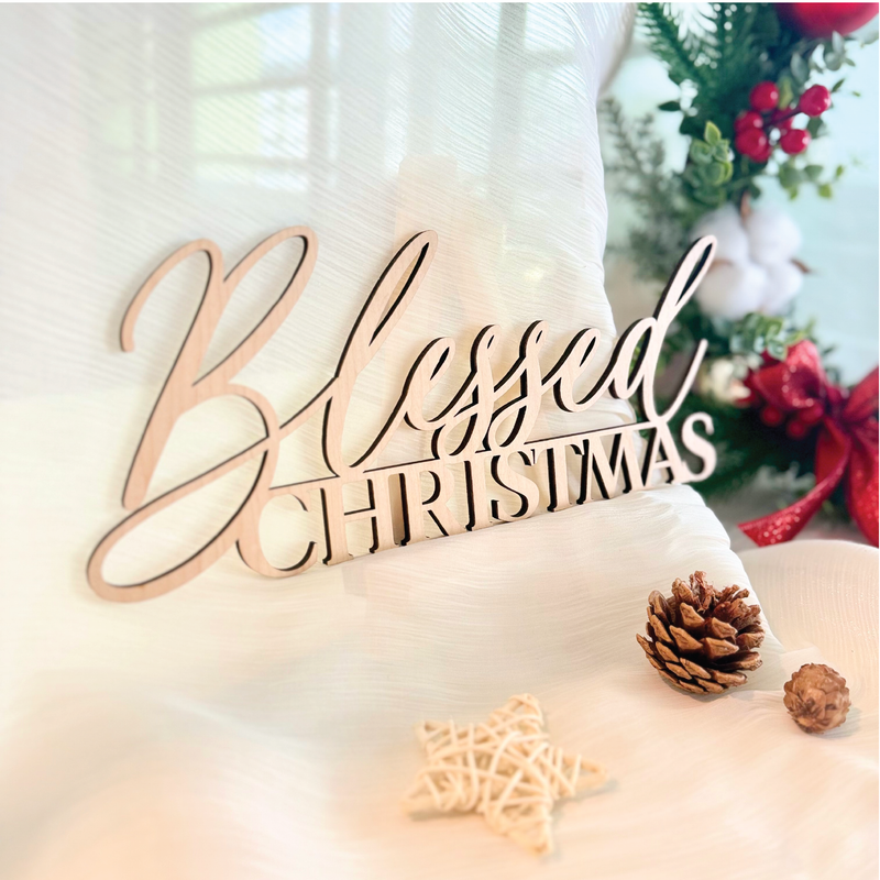 Xmas Home Sign - Blessed Christmas