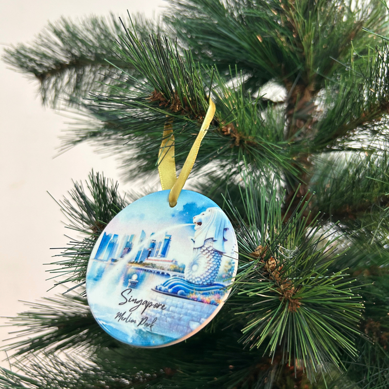 Christmas Hanging Ornament - Merlion Park